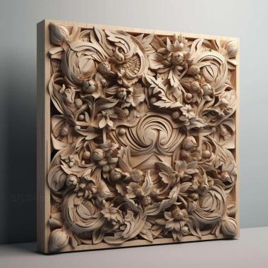 Patterns and decorations stl Cancroidea 1 3d model